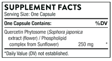 Quercetin Phytosome 60 caps Thorne Supplement - Conners Clinic